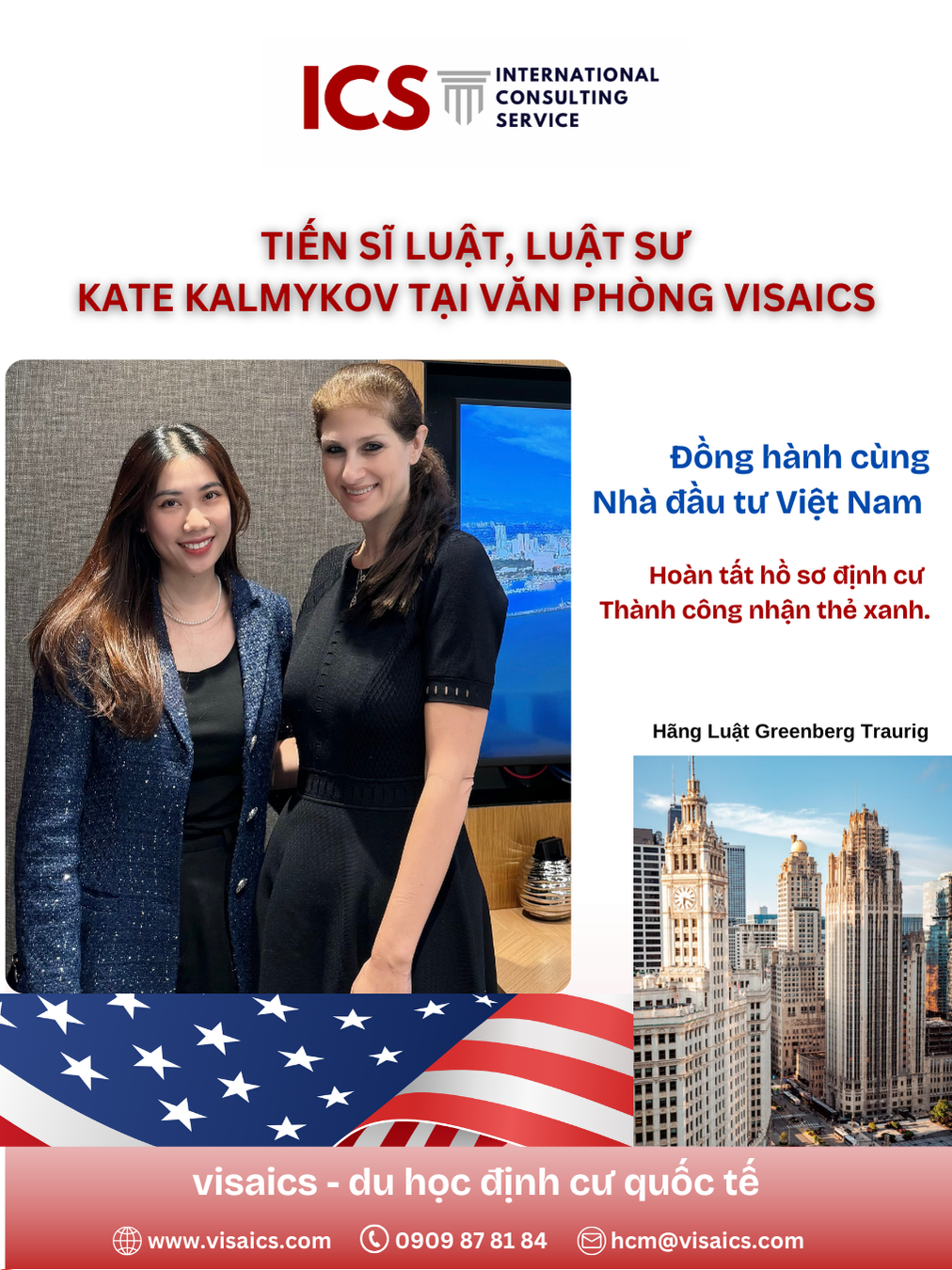 VISAICS chào đón luật sư Kate Kalmykov - Luật sư trưởng Hãng Luật Greenberg Traurig