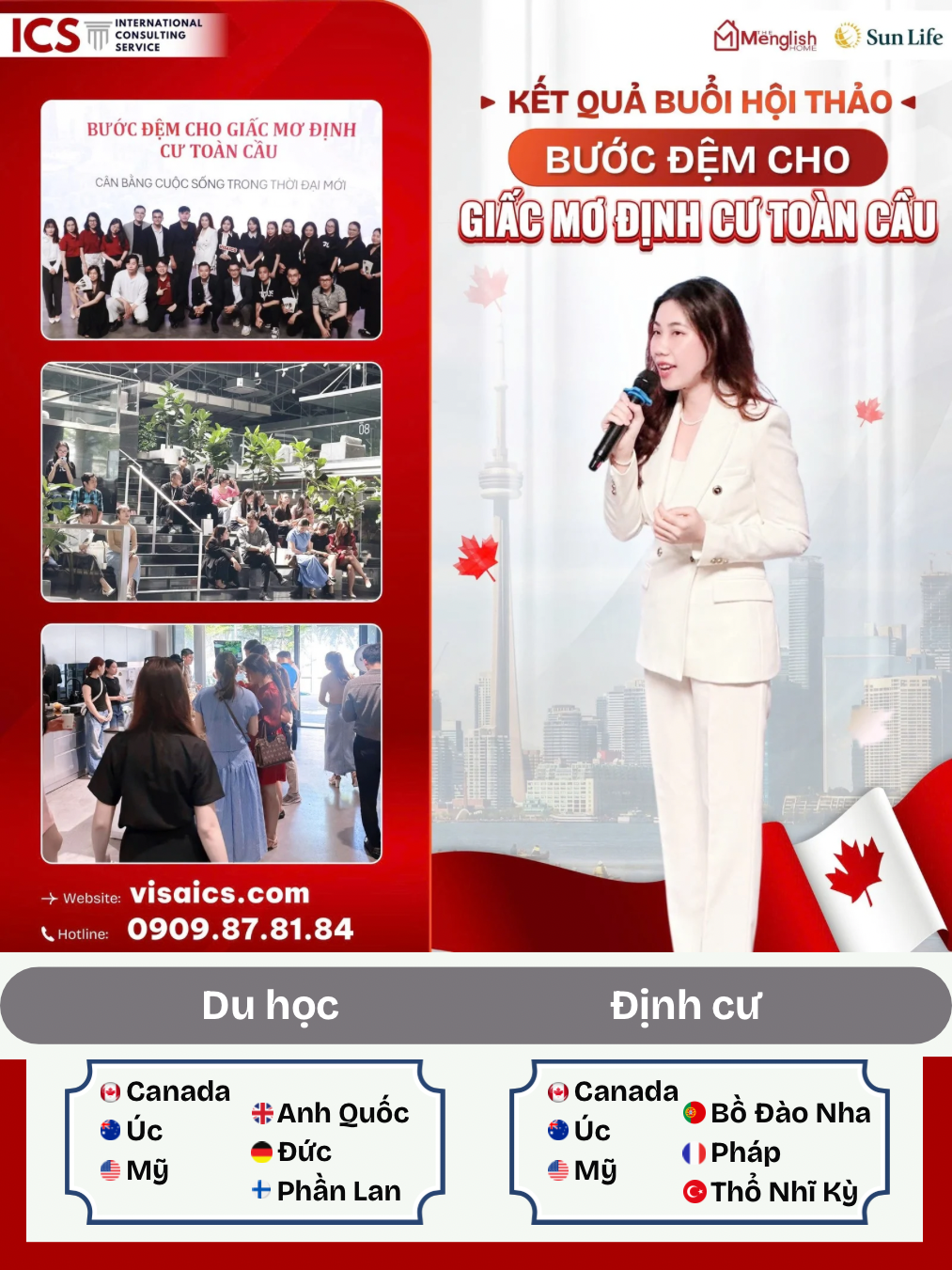 Hội thảo "Bước đệm cho giấc mơ định cư toàn cầu" cùng Sunlife và The Menglish Home