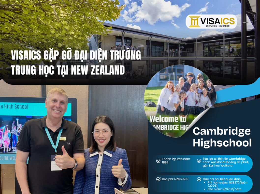 VISAICS kết nối trực tiếp với các trường trung học New Zealand